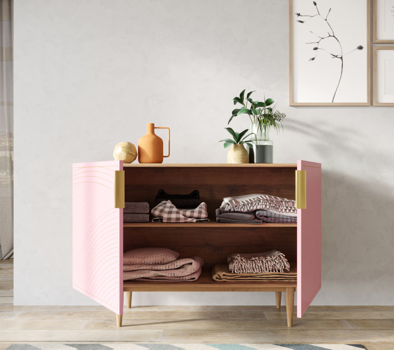 Тумба Line розовый LN01/GR1/pink_2