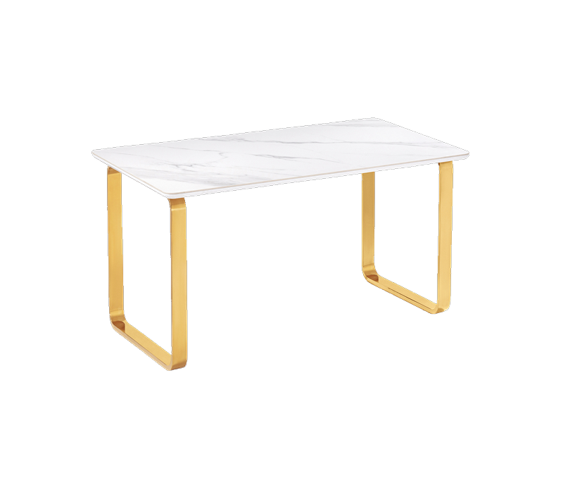 Стол керамический Селена 4 белый мрамор/золото 180х90х77_1