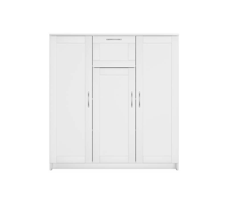 Тумба с 3 дверцами и ящик Сириус белый 117x123