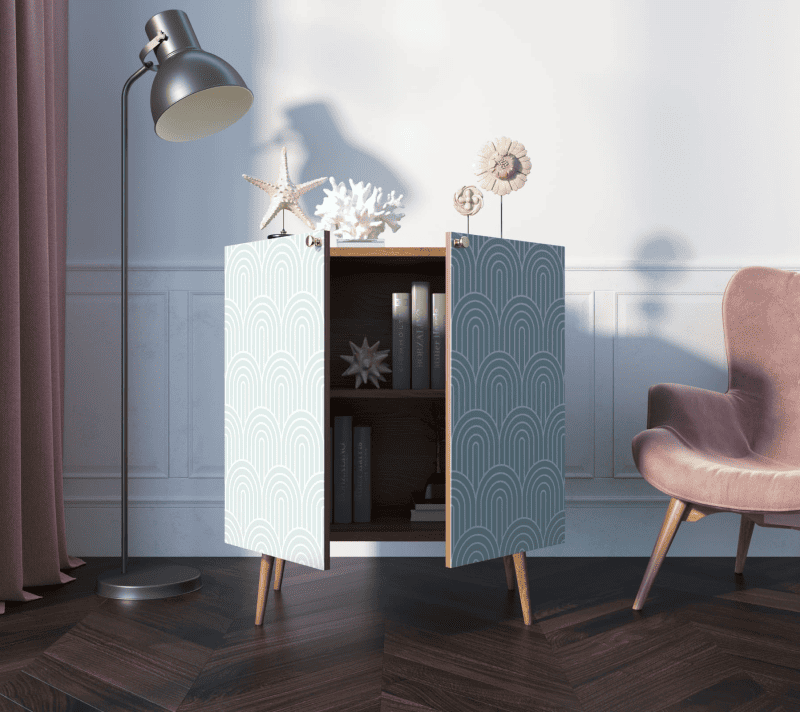 Тумба Berber зеленый/белый BB38/Print_34_2