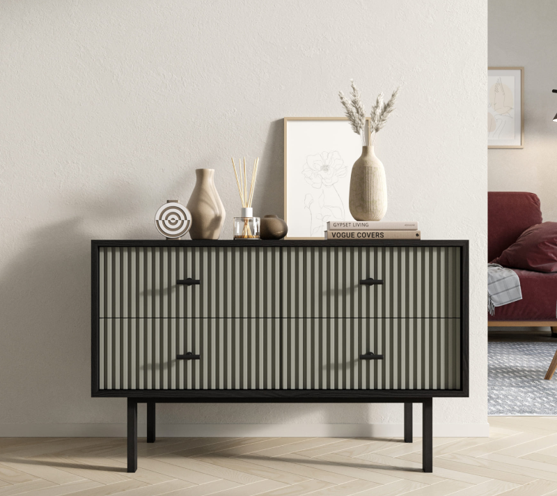 Комод Emerson серый/черный EM05/gray/L_1