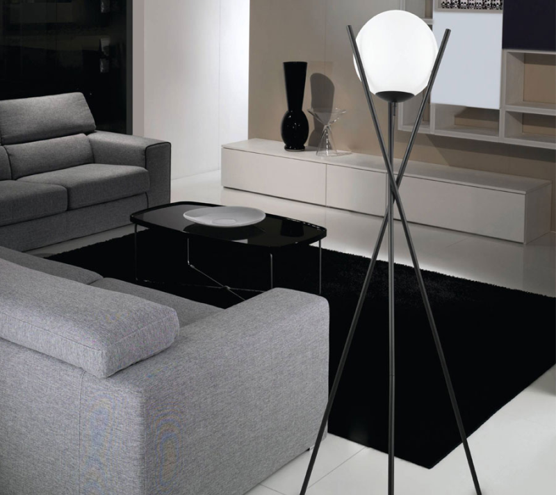 Торшер Сельвезинас черный/белый 39594_1