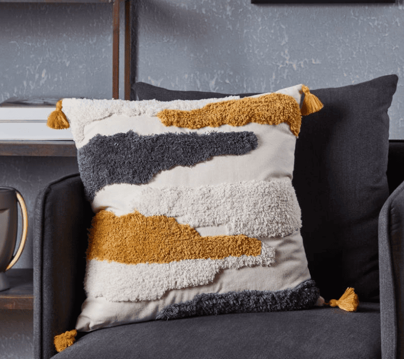 Подушка декоративная CHEVERY желтая охра 420002_2