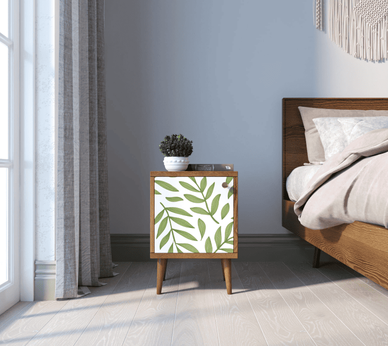 Тумба прикроватная Berber зеленый/белый/коричневый BB21/Print_28_1