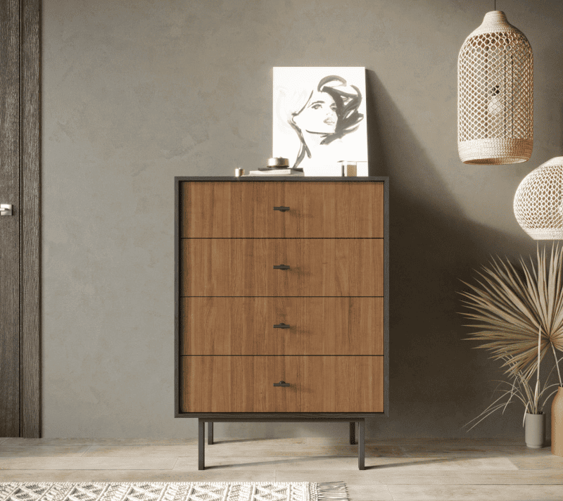 Комод Эмерсон коричневый/черный EM18_1