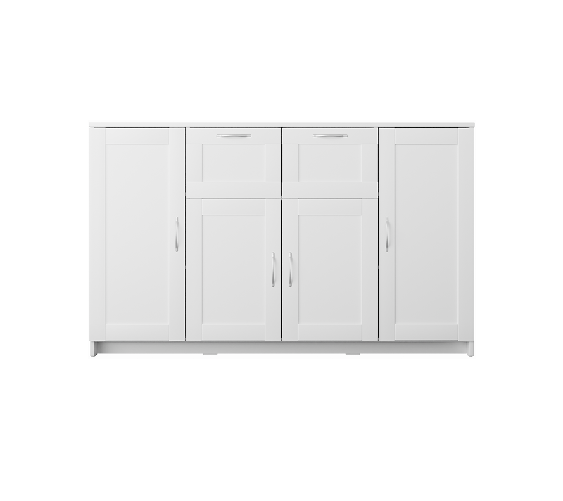 Тумба-комод с 4 дверцами и 2 ящиками Sirius белый