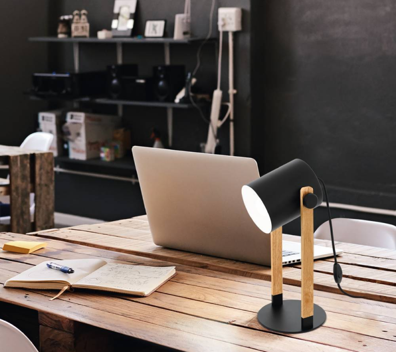 Настольная лампа Хорнвуд черный/бежевый 43519_2