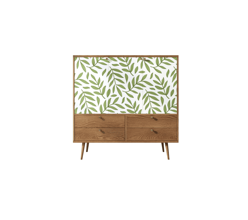 Тумба-комод Berber зеленый/белый/коричневый BB29/Print_28