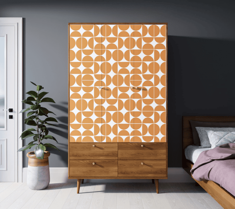 Шкаф Berber оранжевый/коричневый BB02/Print_14_1