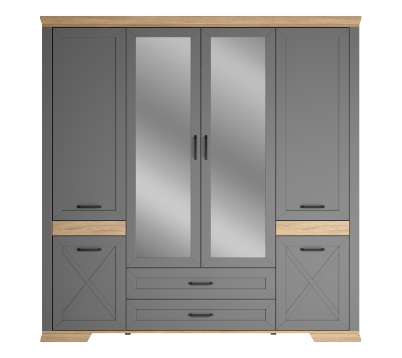 Шкаф Marselle дымчатый алмаз SZF6D2S