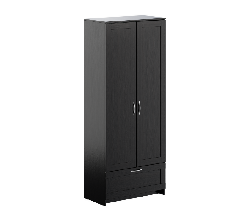 Шкаф для одежды с 2 дверцами и ящиком Sirius дуб венге_2