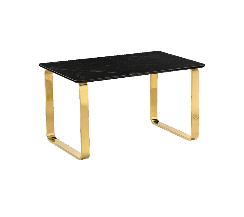 Стол керамический Селена 4 черный мрамор/золото 140х80_1