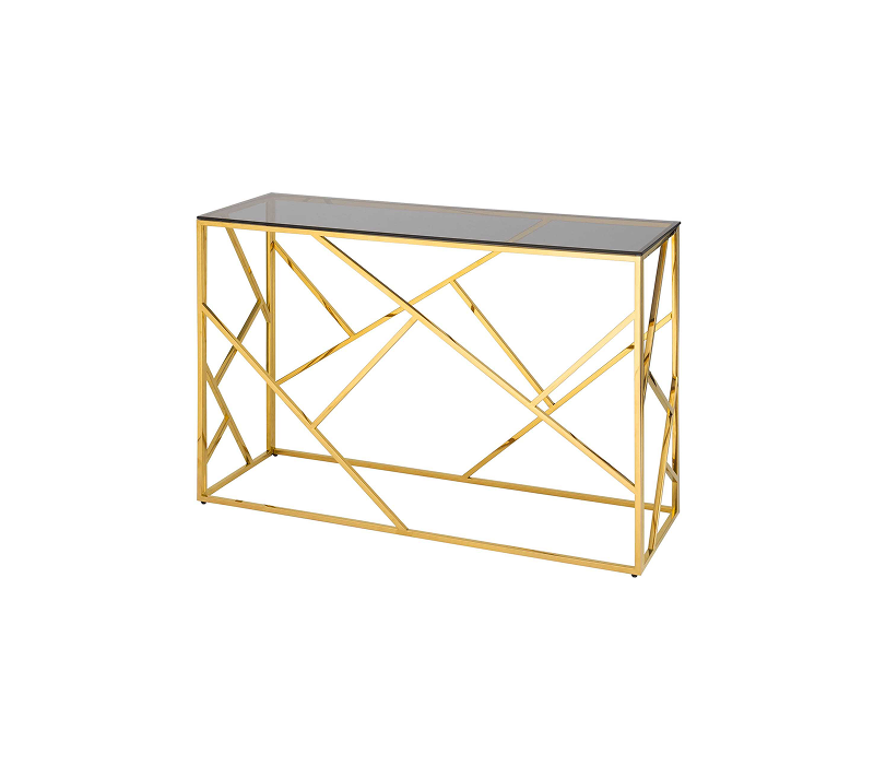 Стол консольный Арт Деко черный/золотой 120x40