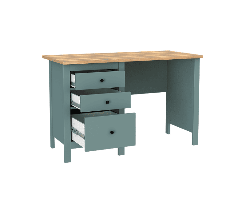 Стол письменный Saga темно-бирюзовый/ясень_1