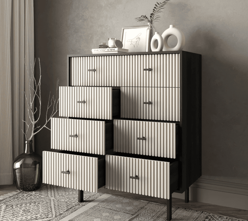 Комод Emerson белый/черный EM20/milky/L_2