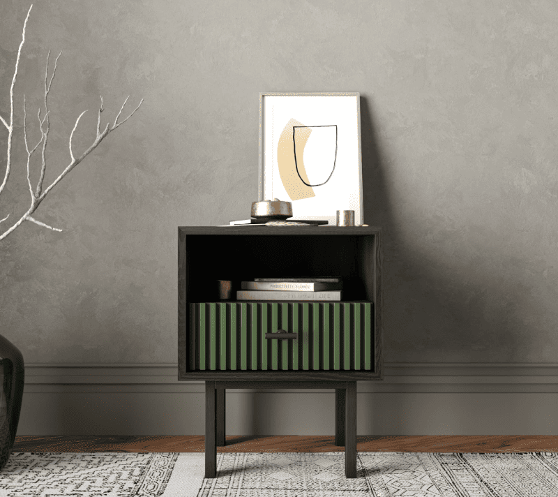 Тумба прикроватная Emerson зеленый/черный EM17/green/L_1