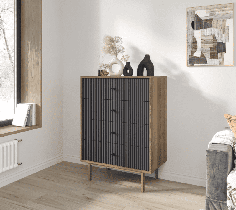 Комод Эмерсон черный/коричневый EM18/7024/L_3