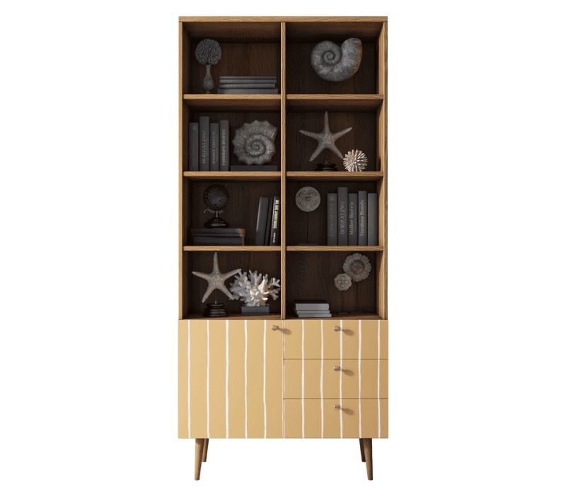 Стеллаж Berber оранжевый/коричневый BB44/Print_43