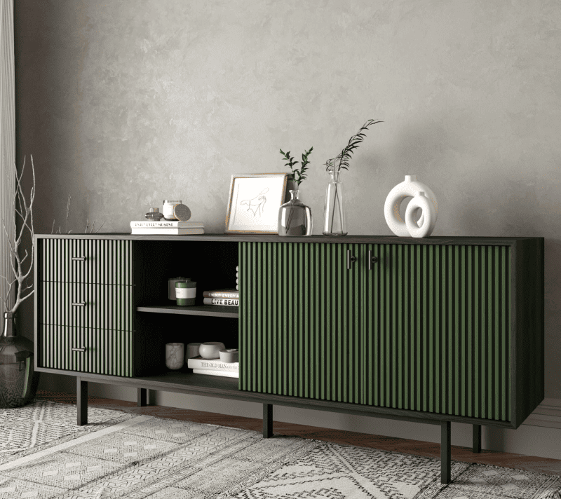 Тумба-комод Emerson зеленый/черный EM15/green/L_3