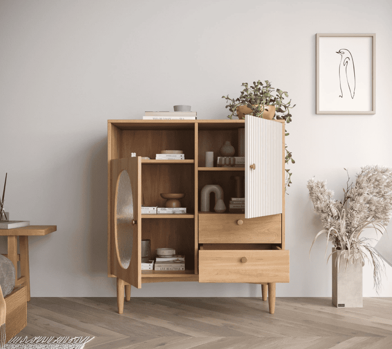 Тумба-витрина Bubble орех BBL06_2