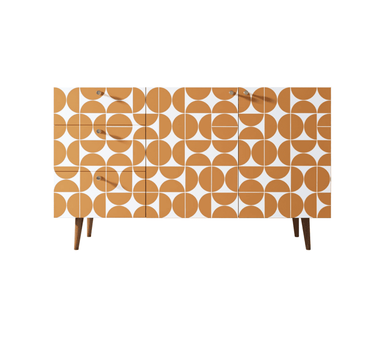 Тумба-комод Berber оранжевый/белый BB17/Print_14