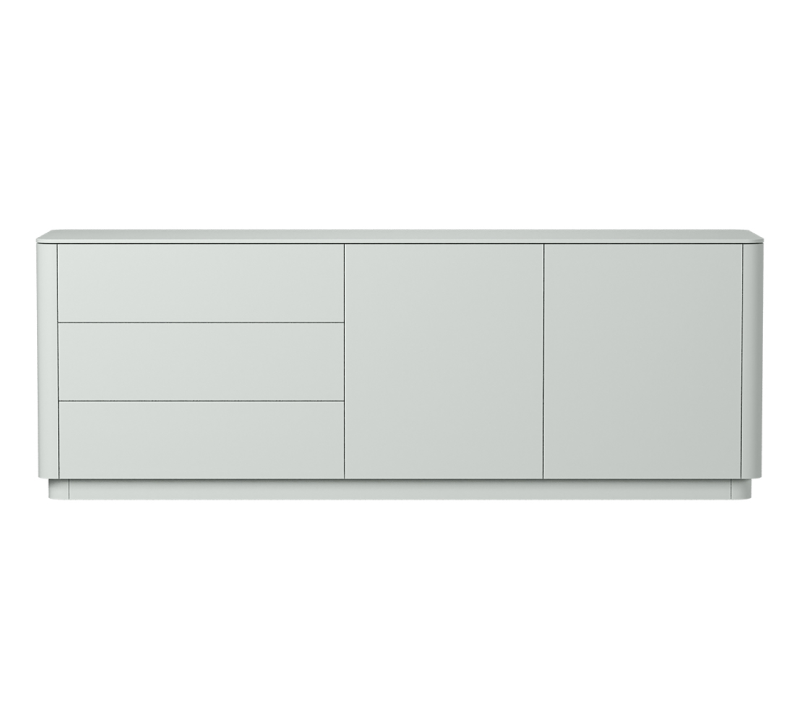 Тумба-комод с 3-мя ящиками и 2-мя дверьми Tammi светло-серый L