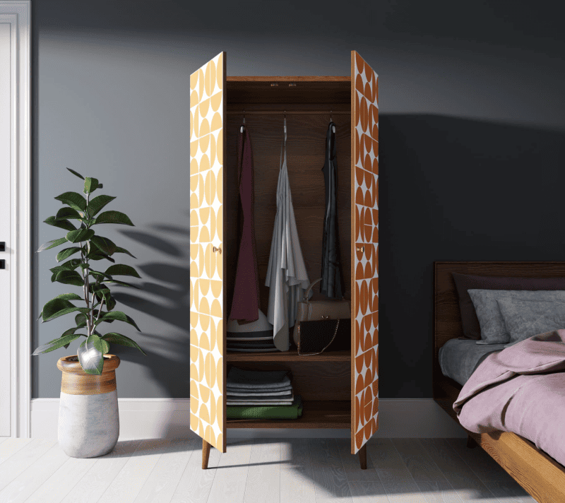 Шкаф Berber оранжевый/белый BB08/Print_14_2