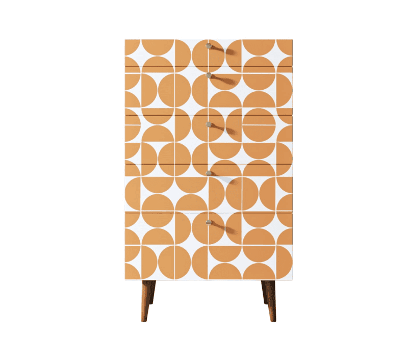 Комод Berber оранжевый/белый BB10/Print_14