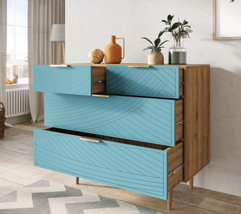 Комод Line голубой LN14/GR1/blue_2