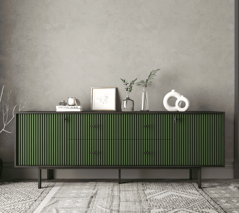 Тумба-комод Эмерсон зеленый/черный EM19/green/L_1