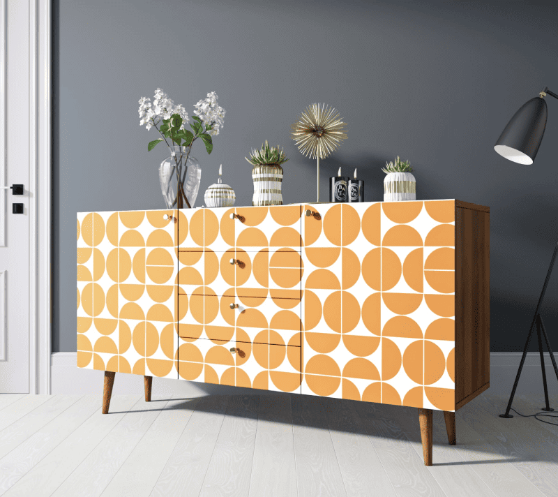 Тумба-комод Berber оранжевый/белый BB14/Print_14_3