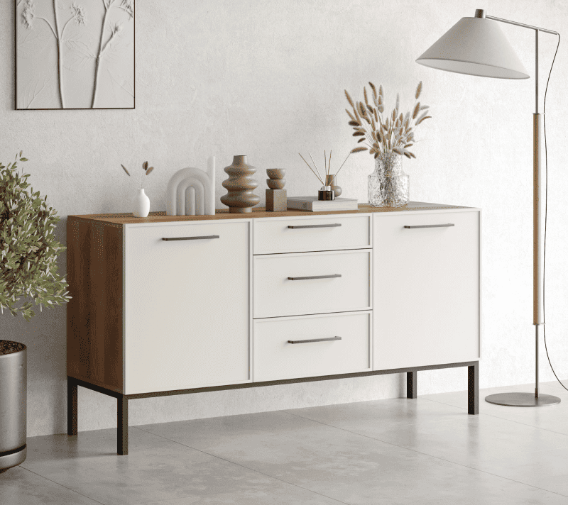 Тумба-комод Nicole белый NEM08_3