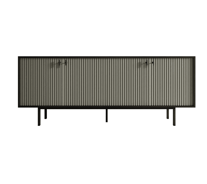 Тумба Emerson серый/черный EM01/gray/L