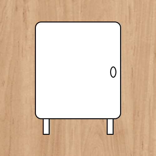 Тумба прикроватная Bubble Solid орех BBL02S