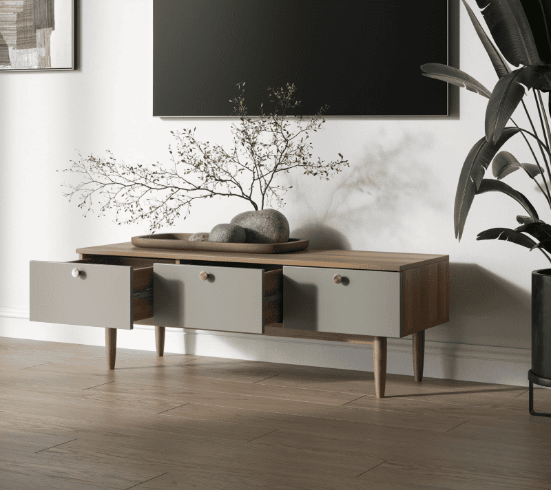 Тумба под телевизор Arka серый/бежевый AR06-F2_2