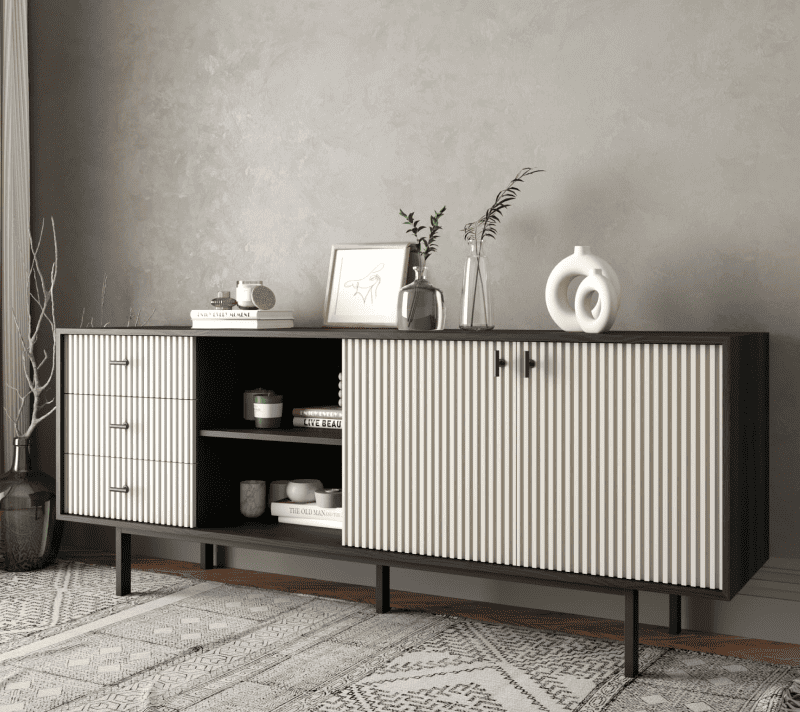 Тумба-комод Emerson белый/черный EM15/milky/L_3