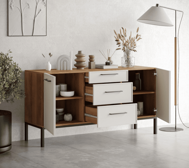 Тумба-комод Nicole белый NEM08_2