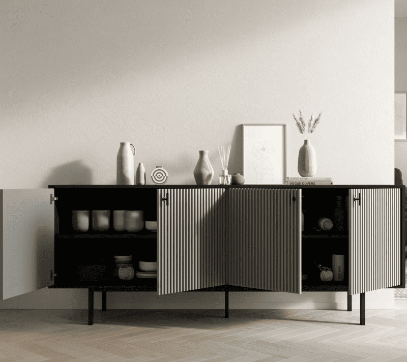 Тумба Emerson серый/черный EM01/gray/L_2