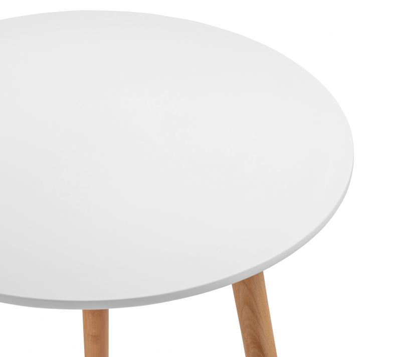 Стол круглый Lorini белый/дерево_1