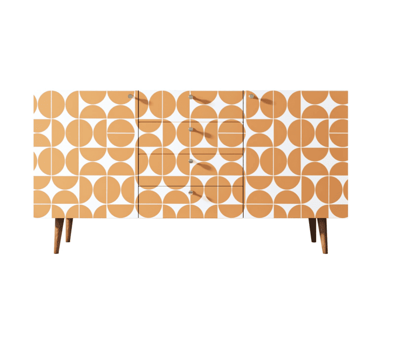 Тумба-комод Berber оранжевый/белый BB14/Print_14