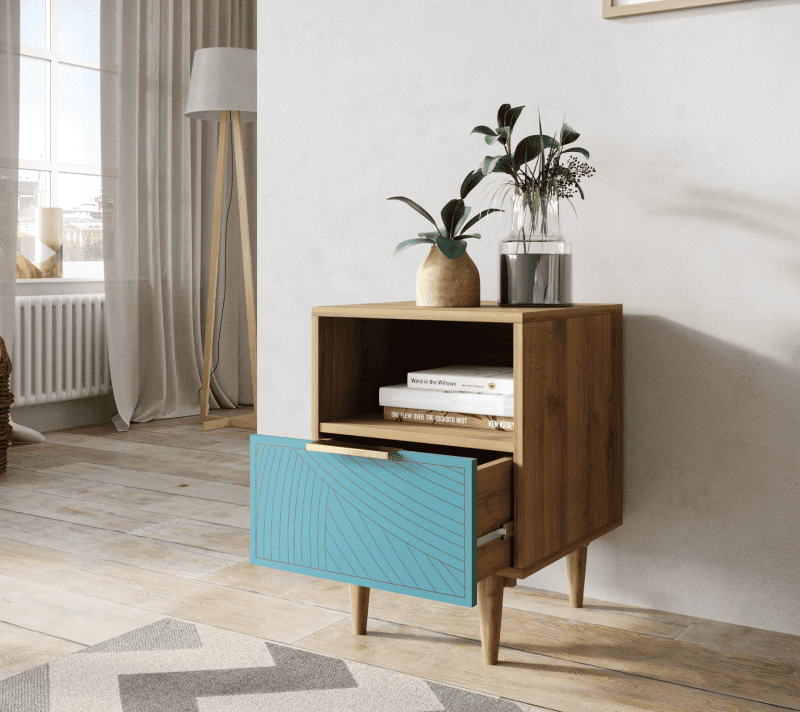 Тумба прикроватная Line голубой LN09/GR1/blue_2