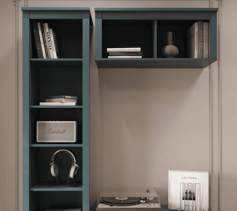 Полка 2 секции Saga темно-бирюзовый_1