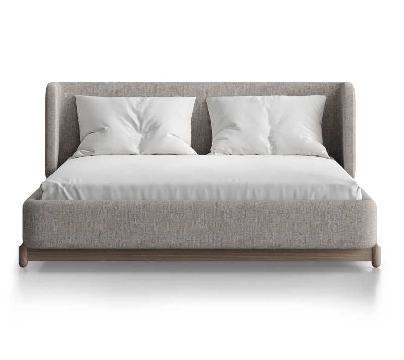 Кровать Basic бежевый рогожка 140x200