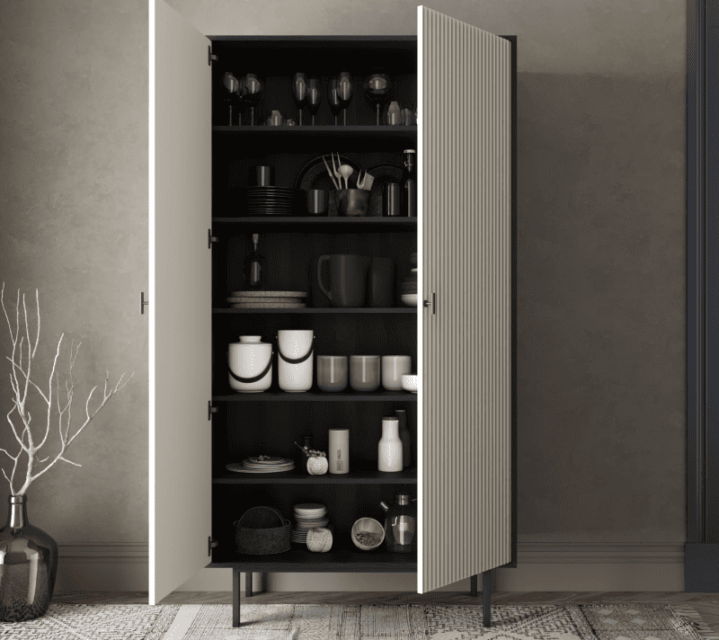 Шкаф Emerson белый/черный EM091/milky/L_2