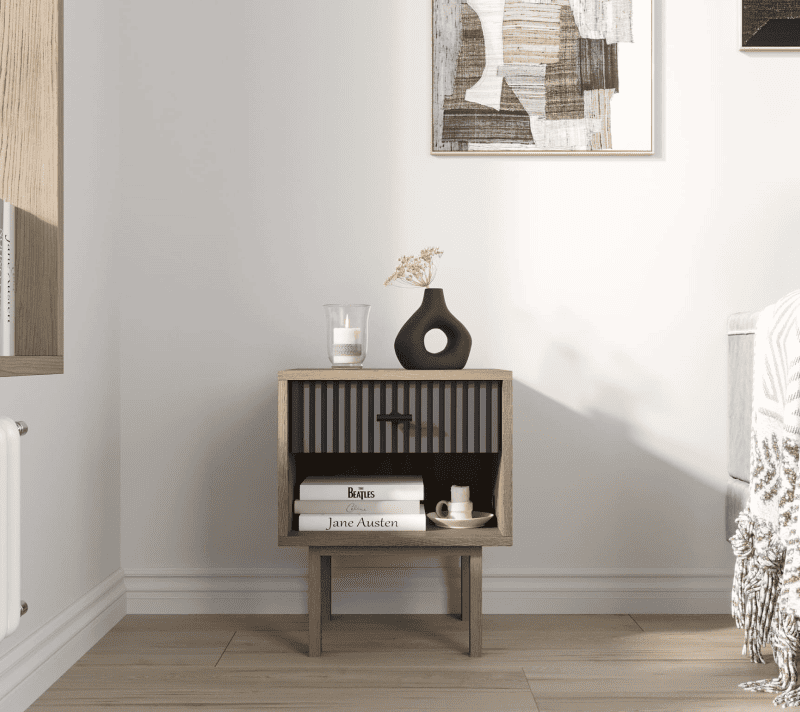 Тумба прикроватная Emerson черный/коричневый EM11/7024/L_1