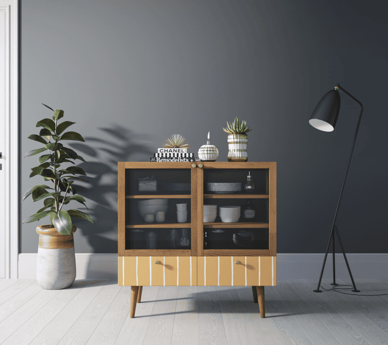 Тумба-витрина Berber оранжевый/коричневый BB47/Print_43_1