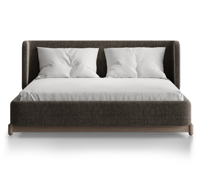 Кровать Basic коричневый рогожка 140x200