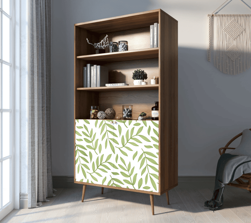 Стеллаж  Berber зеленый/белый/коричневый BB26/Print_28_3