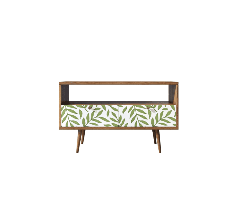 Тумба под телевизор Berber зеленый/белый/коричневый BB22/Print_28