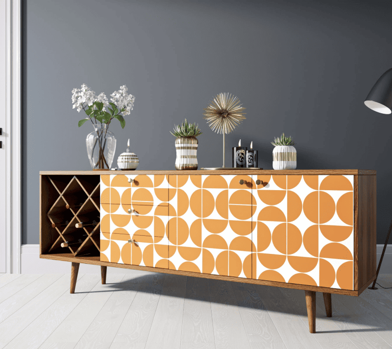 Тумба-комод с винными полками Berber оранжевый/коричневый BB15/Print_14_3